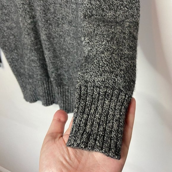 Athleta Women XS Vital V Neck Tunic Sweater Pullover Gray Stretch Wool Cashmere - Picture 2 of 10